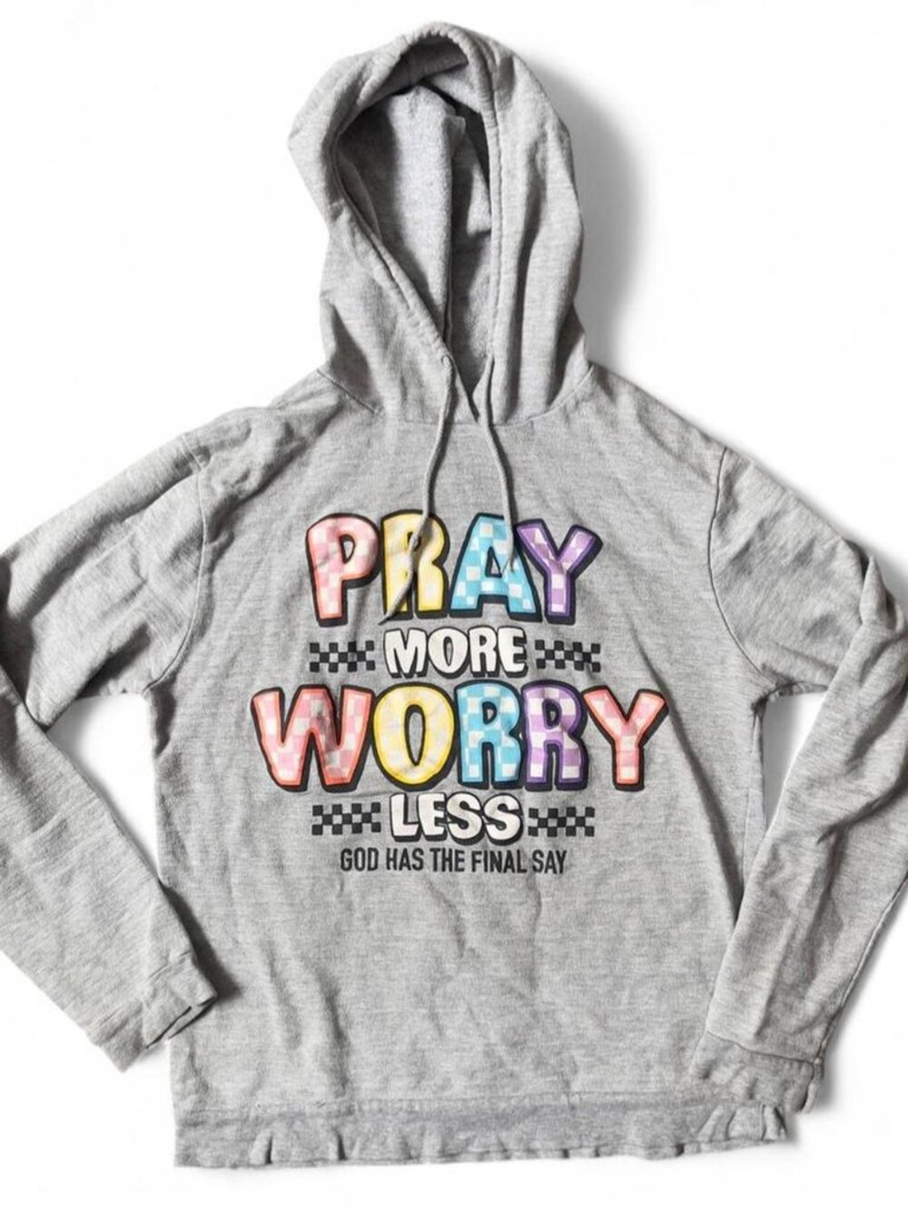 Pray more worry less jesus christian hoodie
